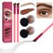 Nimecal Eyebrow Nimecal Eyebrow Gel Nimecal Home Eyebrow Care Kit 4D Laminated Anjoize 4D Laminated Brow Grooming Kit Multifunction Eyebrow Brush With Waterproof Eyebrow Gel (Light Brown*2)