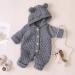 Haokaini Newborn Baby Ear Hooded Knitted Winter Romper 18-24 Months Grey - Buy Online on GoSupps.com
