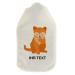 Stamp factory-hot water bottle with personalized cover-cozy hot water bottle cover with desired text such as names design-gift idea for children & adults (800 ml | cat)