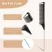 3-Piece Carbon Fiber Cutting Comb Set - Pintail, Teasing, and Parting Comb - Wide & Fine Teeth for Braids - Stainless Steel Rat Tail Comb - Salon/ Home Hair Supplies in Black - Buy Online on GoSupps.com