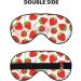 Strawberry Print Soft Adjustable Sleep Eye Mask - Blackout Silk Blindfold for Men & Women | Comfortable Light Pressure - Buy Online on GoSupps.com
