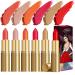 Beauty4Britain 6 x Lipstick Set Semi-Matt Couture Individually Wrapped Nude Red Coral Brown Shades (Set of 6 Colours)