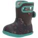 BOGS BABY WELLINGTON BOOTS PLUM FLOWER STRIPE 71565 SIZE UK 3-8 10 UK Child Butterflies Dark Gray