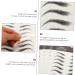 Mikinona 4 Sheets Waterproof Eyebrow Stickers Imitation Eyebrow 6d Hair-like Eyebrows Stickers Water Proof 4d 21x14.8cm Black - Buy Online on GoSupps.com