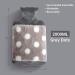 1.8L Large Rubber Hot Water Bottle with Cover for Menstrual Cramps & Pain Relief - Grey Dots - Buy Online on GoSupps.com
