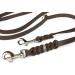 CopCopet 3-Way Adjustable Dog Leash - 100% Handmade Fat Leather Braided Leash with Chrome Carabiners | 2.40m x 15mm | International Shipping Available - Buy Online on GoSupps.com