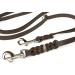 Premium COPCOPET 3-Way Adjustable Dog Leash - Handmade Fat Leather & Chrome Fittings - 3.50m x 8mm - Brown - International Shipping - Buy Online on GoSupps.com