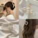 Mehayi 4-Piece Large Pearl Hair Clips for Women & Girls | Fashionable Hair Accessories for Thick & Thin Hair | Perfect for Parties & Weddings - Buy Online on GoSupps.com