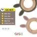 Gigi Kids Pink Bite Ring for Babies | 100% BPA-Free Silicone & Beech Wood | Sensory & Motor Toy for 3+ Months - Buy Online on GoSupps.com