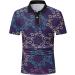 Men's Fashion Spring/Summer Casual Short Sleeve Polo Shirts | Yellow & Navy Blouse XL | Trendy Printed T-Shirts for Men - Buy Online on GoSupps.com