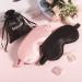 Whaline Silk Sleep Eye Cover with Ear Plugs - Soft & Smooth for Men & Women - Pink & Black - Ideal for Night Sleeping, Travel & Nap - Buy Online on GoSupps.com