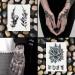 Oottati Waterproof Black Gothic Flower Rose Temporary Tattoo Stickers - 9 Sheets - Buy Online on GoSupps.com