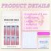 Buy Medium Coffin Press on Nails - Pink & White Gradient French Fake Nails | Glossy Full Cover Acrylic Nails for Women & Girls - 24Pcs - Buy Online on GoSupps.com