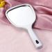 Lurrose Double Side Handheld Wall Hanging Makeup Mirror - 2X and 3X Magnification, Round Silver Mirror - Buy Online on GoSupps.com