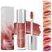 GUASDIE 6 Colors Marble Liquid Lip Gloss Moisturizing Lipstick Lip Gloss Oil Lip Gloss Kit High Gloss Lip Plumper Glass Finish Girls and Women