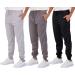 Real Essentials 3 Pack: Men's Active Athletic Casual Jogger Sweatpants with Pockets Jogger Standard Medium Set E