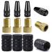 HSINMAXit Presta Valve Adapter Presta to Schrader Valve for Air Pump Brass- Pack of 12 with Alloy Schrader Valve Cap Presta Valve Cap Car Tire Caps