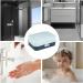 Solid Shampoo Bar Holder Portable Shampoo Bar Case - Cat Paw Design Body Cleaning Bar Drain Holder Drain Case with Sealing Lid Blue - Buy Online on GoSupps.com