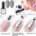 Silver Glitter Gel Nail Polish Nail Varnish Soak off UV/LED Lamp French Manicure Nails Long Lasting Nail Art Manicure Salon DIY at Home - Buy Online on GoSupps.com