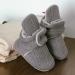 Sonsage Infant Snow Boots | Soft Anti-Skid Ankle Booties for Newborns | Winter Warm Crib Shoes 6-12 Months | Gender Neutral (Grey) - Buy Online on GoSupps.com
