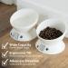Purrfect Pet Elevated Cat Food Bowl Set - Porcelain Raised Bowls for Food and Water - Small Pet Dog Bowl Included - Wide Tilted Design for Easy Feeding & Drinking - Buy Online on GoSupps.com