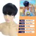 Short Pixie Human Hair Wig with Bangs - Natural Black, Multiple Styles for Cosplay and Party - Buy Online on GoSupps.com
