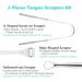 3 PCS Stainless Steel Tongue Scraper Set â€“ Oral Hygiene Tool for Bad Breath Relief | Travel Case Included - Buy Online on GoSupps.com