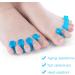 Sibba 4 Pcs Gel Toe Separator Set for Pedicure and Nail Art - 2 Pairs (1 Transparent, 1 Blue) - Washable and Reusable Toe Separators for Men and Women - Buy Online on GoSupps.com