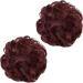 SARLA 2PCS Messy Hair Bun Hair Piece Small Scrunchies | Wine Red Updo Hair Extensions for Women & Girls - Buy Online on GoSupps.com