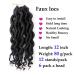 6 Pack Faux Locs Crochet Hair with Curly Ends - 12 Inch Synthetic Hair Braids in 1b - Buy Online on GoSupps.com