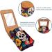 Colorful Skull Leather Lipstick Case Organizer with Mirror | Mini Lip Gloss Holder | Stylish Makeup Storage | R568f8rofn - Buy Online on GoSupps.com