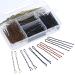 Swpeet 360 Pieces 2 Styles Hair Pins Kit  Including 216Pcs Bobby Pins and 144Pcs U Hair Pins Hair Clips with Storage Box for Girls and Women  Gold Brown and Black