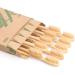 Daletu bamboo toothbrush medium 10 pieces |Travel toothbrush set environmentally friendly natural wood toothbrush reusable biodegradable soft bristle toothbrush wood 10 pieces soft bristles