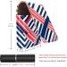Travel Lipstick Organizer Case - Portable Makeup Bag with Mirror - Blue & Red Stripes - Ideal for International Shipping - Buy Online on GoSupps.com