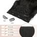 Feshfen Clip-In Extensions - 4PCs 50cm Synthetic Wavy Hair Extensions for Women - Natural Black 180g - Buy Online on GoSupps.com