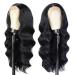 Fewosles Black Lace Front Wig for Women | Long Wavy 26 inch Synthetic Wig | 180% Density | Heat Resistant | Daily Party Wear - Buy Online on GoSupps.com
