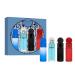Perry Ellis Men's 4-Piece Mini Gift Set - 360 Men 360 Red 360 Very Blue 360 Black (4-pack of .25 fl oz EDT mini travel sprays)