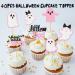 Halloween Cupcake Topper Picks Halloween Pumpkin Bat Spider Web Skull White Ghost Cupcake Decorations for Halloween Birthday Party favor Supplies - Buy Online on GoSupps.com