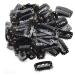 TONSEE 40pcs U Shape Iron Align Clips for Feather Hair Extensions Wigs Weft Black