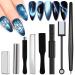 DANNEASY 8pcs Cat Eye Magnet for Nails Magnetic Gel Nail Polish Nail Magnets Wand Magnet Board Square Thickened Strong Nail Polish Magnet Nail Design Tools Acrylic Nail Art Accessories Nail Magnet Set-01