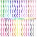 32 PCS Colored Clip in Hair Extensions - BEAHOT 17 Inch Rainbow Curly Wavy Hairpieces for Women, Kids, Girls - Synthetic Halloween Party Fashion Accessory - Buy Online on GoSupps.com