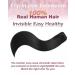 Agmity Clip-In Extensions | 100% Real Remy Hair | #1 Deep Black | 35cm | 7-Piece 110g | Invisible & Smooth - Buy Online on GoSupps.com
