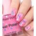 DouborQ Sparkling Shimmer Iridescent Nail Polish Long-lasting Sequins Nail Art Varnish (Pink)