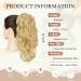 Sofeiyan 13 Inch Curly Ponytail Extension Claw Clip in Hairpiece for Women - Light Brown Mix Bleach Blonde - Natural Wave Synthetic Clip-in Pony Tail - Buy Online on GoSupps.com