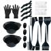 20Pcs Tools for Hair Colouring Kit Hair Dying Tools Kit DIY Beauty Salon Hair Bleaching Tools Kit Hair Dye Bowl and Brush Kit including Mixing Bowl Ear Cover Hair Shawl Gloves Hair Clips
