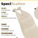 UGEAT 14 U Tip Fusion Hair Extensions - 35cm Real Hair White Blonde 60A Pre-Bonded 50g Keratin - International Shipping - Buy Online on GoSupps.com