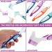 Buy Healvian 4-Piece Toothbrush Cleaning Tools for Dentures & Prosthesis Care - Double Head Cleaner for Optimal Oral Hygiene - Buy Online on GoSupps.com