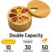 Daily & Weekly Pill Organizer - Double Capacity Wooden Medicine Holder for Travel & Vitamins - Buy Online on GoSupps.com