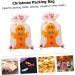 Healvian 6pcs Adorable Bags Portable Christmas Sweets Pouches Printed Draw Ginger Kids Candy Man 15x23cm Assorted Color - Buy Online on GoSupps.com
