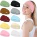10 Pack Headbands for Women Sports Headbands Wide Hair Bands Sweatband Hair Non Slip Stretchy Headbands for Yoga Sports Working out Fitness Hair Accessories for Women Multicolor(pack of 10)